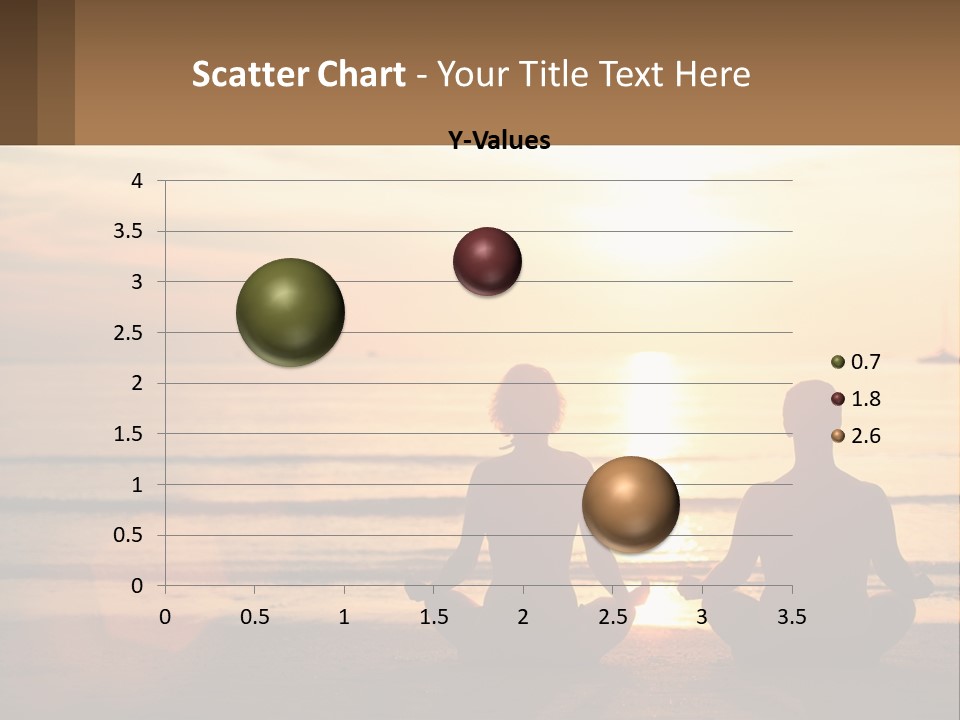 Two People Are Sitting On The Beach At Sunset PowerPoint Template