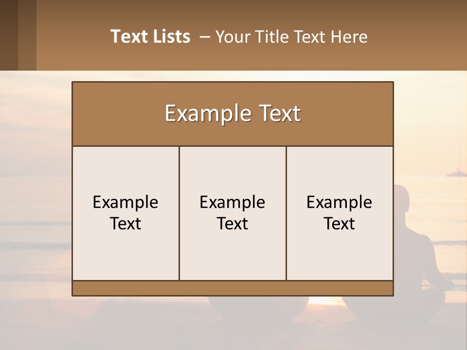Two People Are Sitting On The Beach At Sunset PowerPoint Template