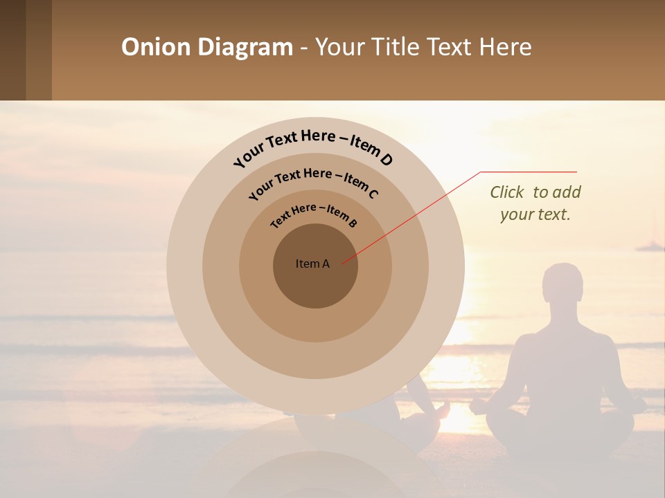 Two People Are Sitting On The Beach At Sunset PowerPoint Template