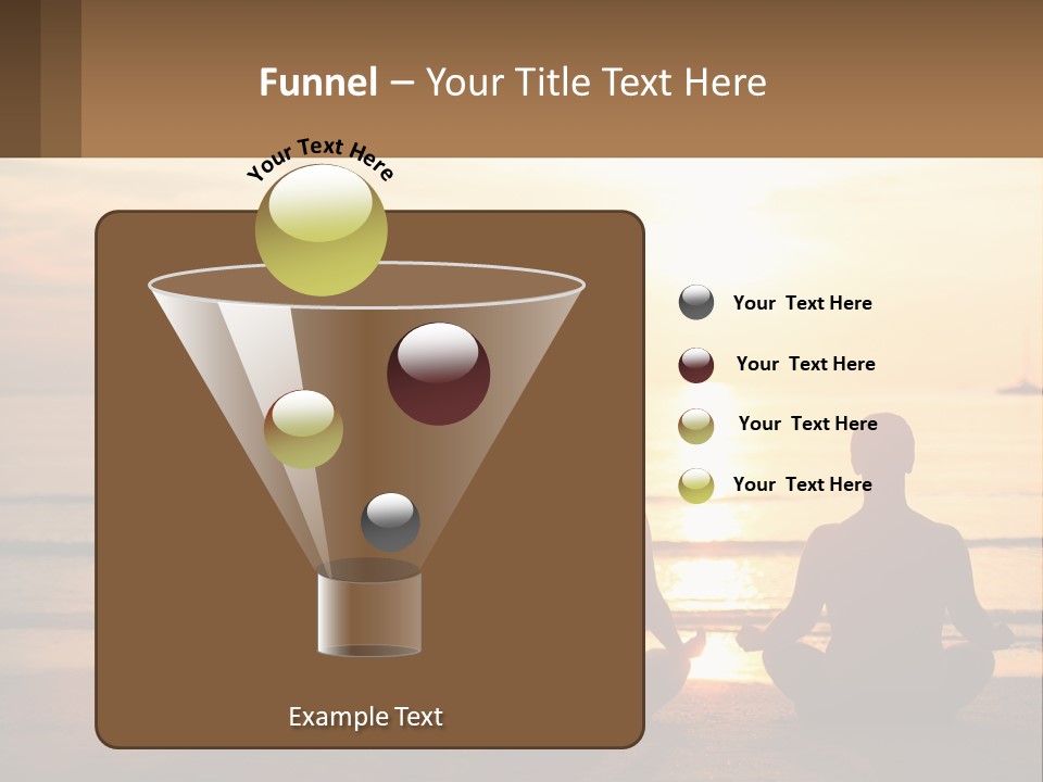 Two People Are Sitting On The Beach At Sunset PowerPoint Template