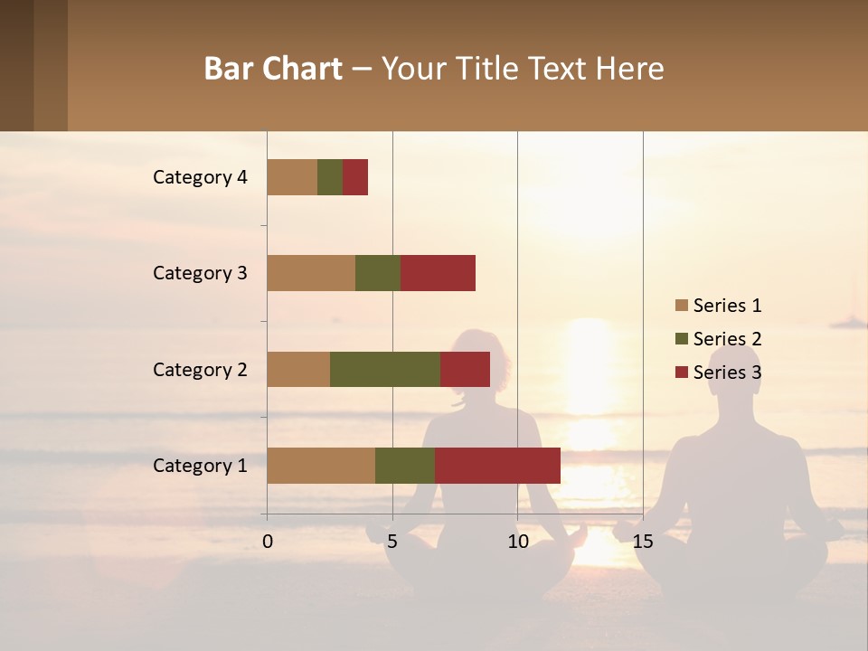 Two People Are Sitting On The Beach At Sunset PowerPoint Template