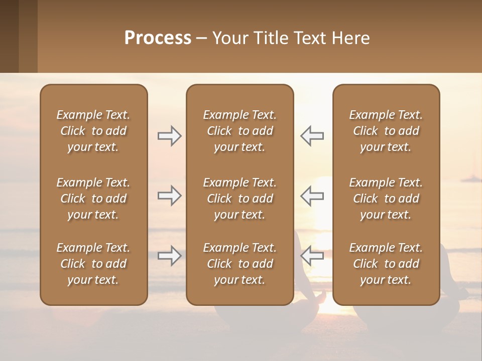 Two People Are Sitting On The Beach At Sunset PowerPoint Template