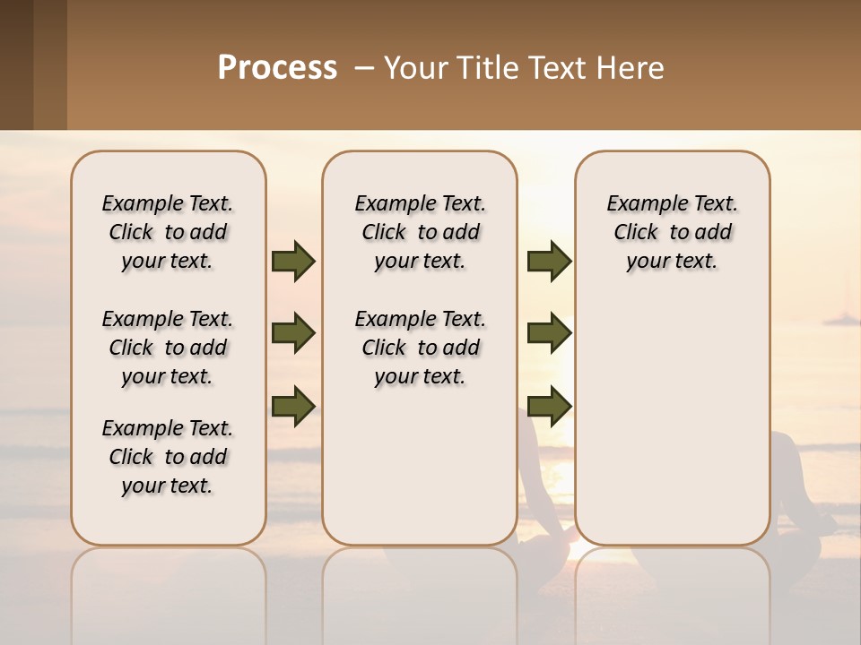 Two People Are Sitting On The Beach At Sunset PowerPoint Template