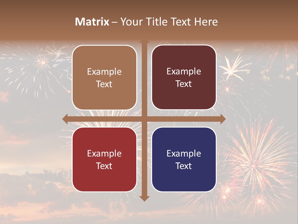 A Fireworks Display With A Sky Background PowerPoint Template