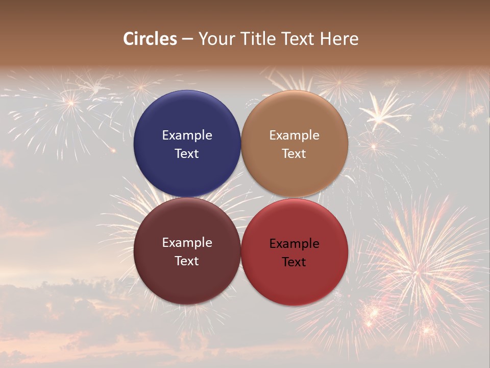 A Fireworks Display With A Sky Background PowerPoint Template