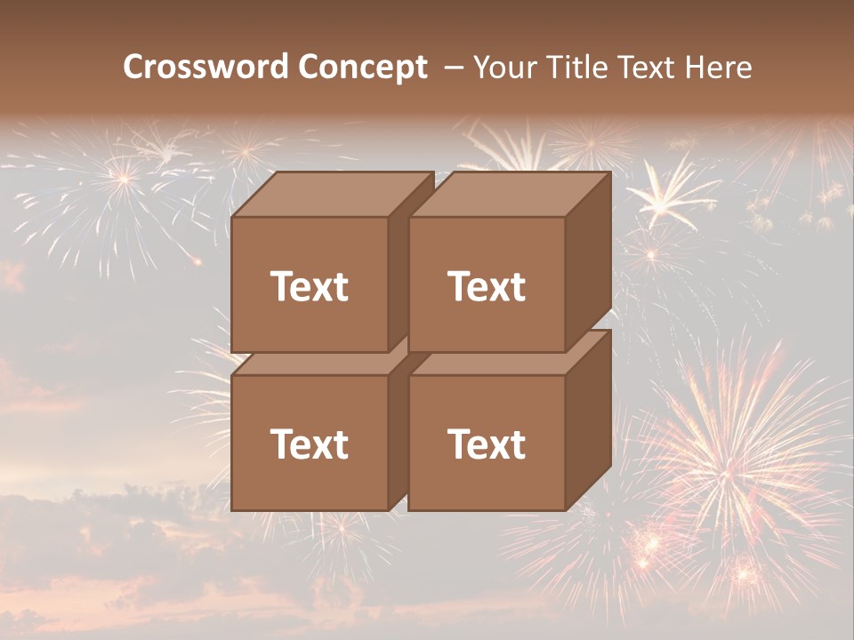 A Fireworks Display With A Sky Background PowerPoint Template