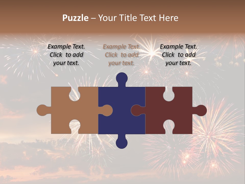 A Fireworks Display With A Sky Background PowerPoint Template