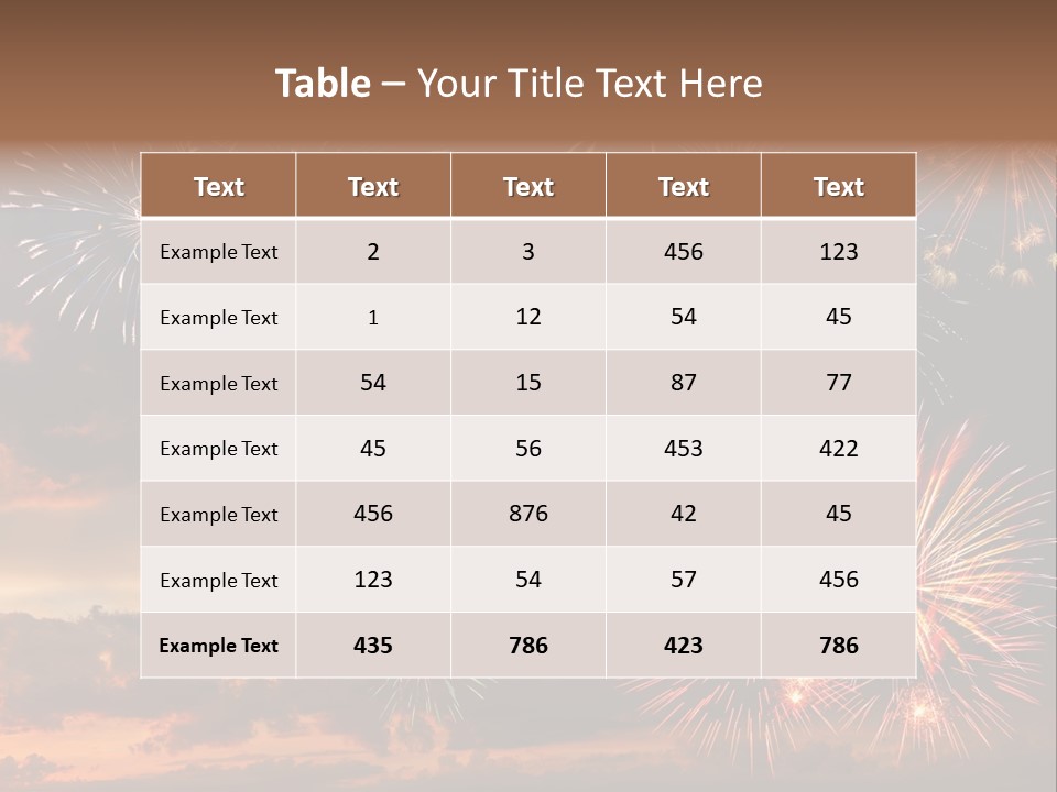 A Fireworks Display With A Sky Background PowerPoint Template