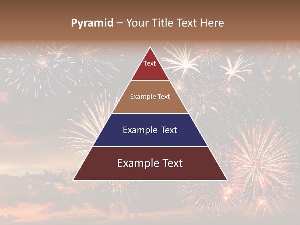A Fireworks Display With A Sky Background PowerPoint Template