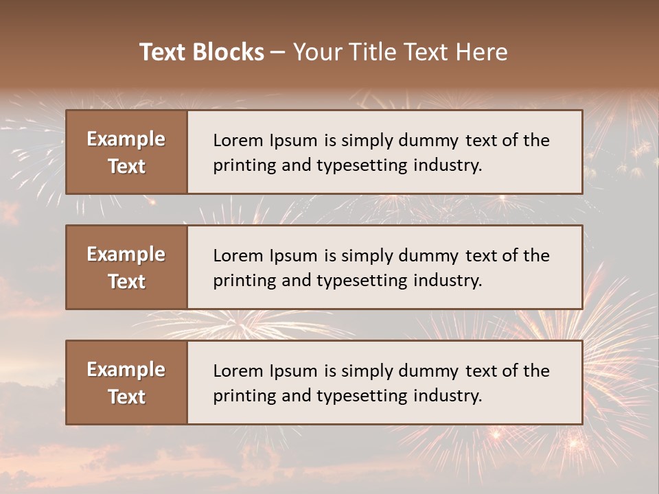 A Fireworks Display With A Sky Background PowerPoint Template