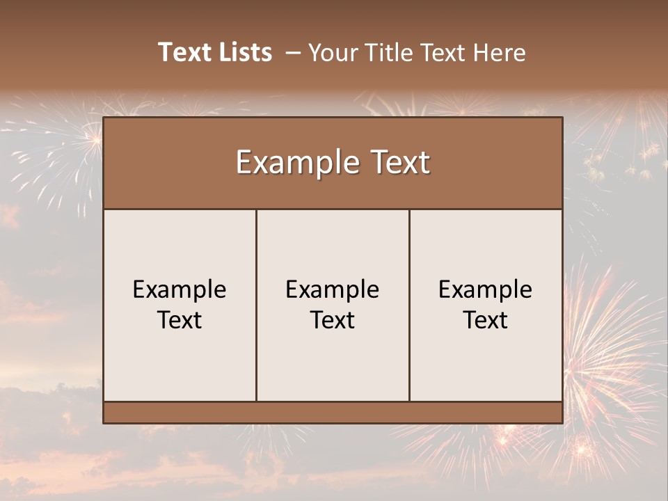 A Fireworks Display With A Sky Background PowerPoint Template