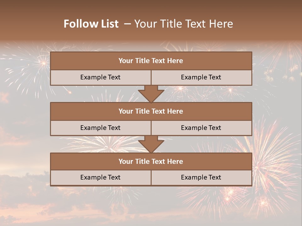 A Fireworks Display With A Sky Background PowerPoint Template