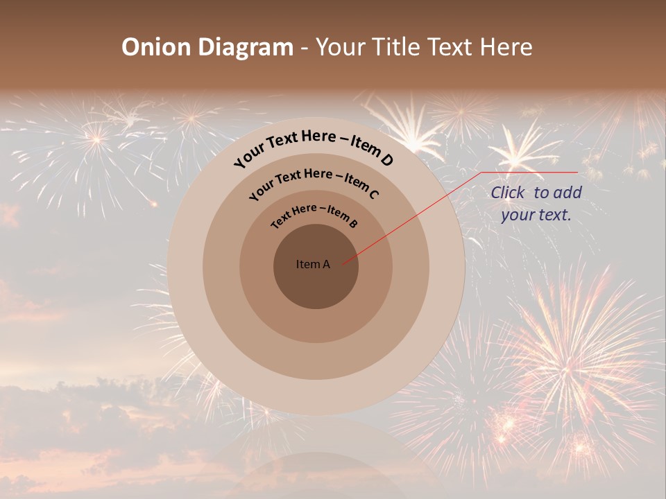 A Fireworks Display With A Sky Background PowerPoint Template