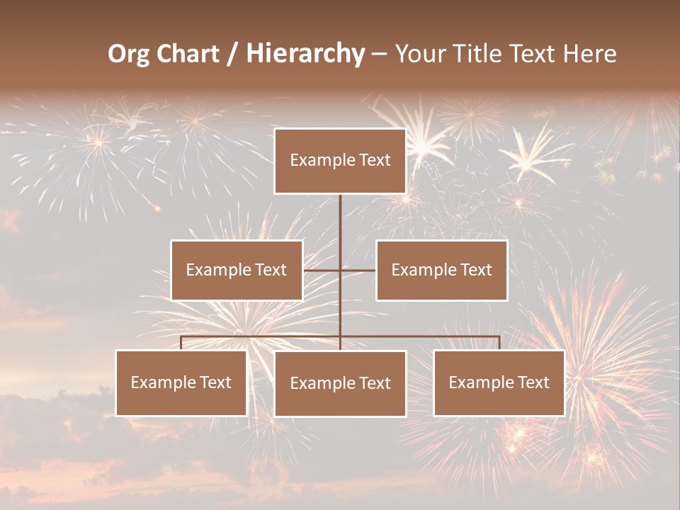 A Fireworks Display With A Sky Background PowerPoint Template