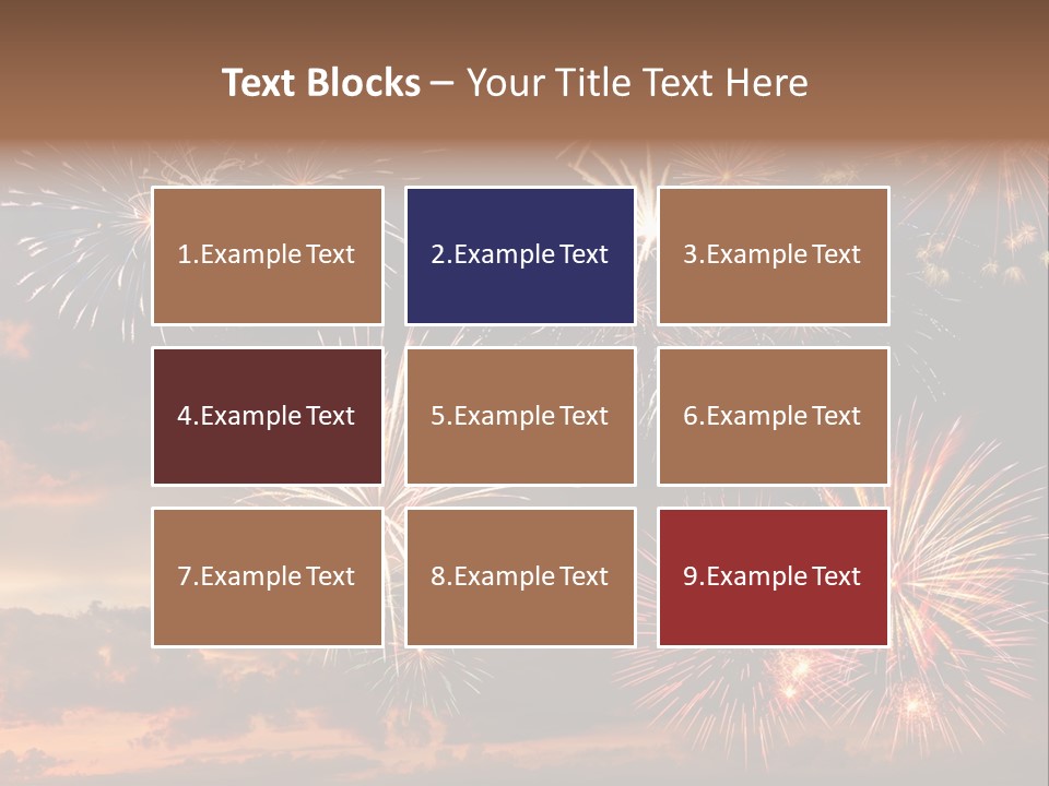 A Fireworks Display With A Sky Background PowerPoint Template