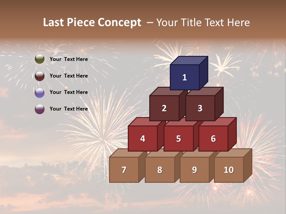 A Fireworks Display With A Sky Background PowerPoint Template