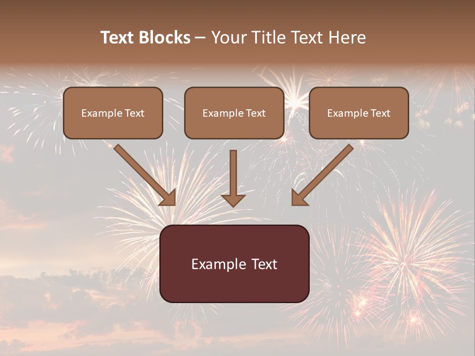 A Fireworks Display With A Sky Background PowerPoint Template