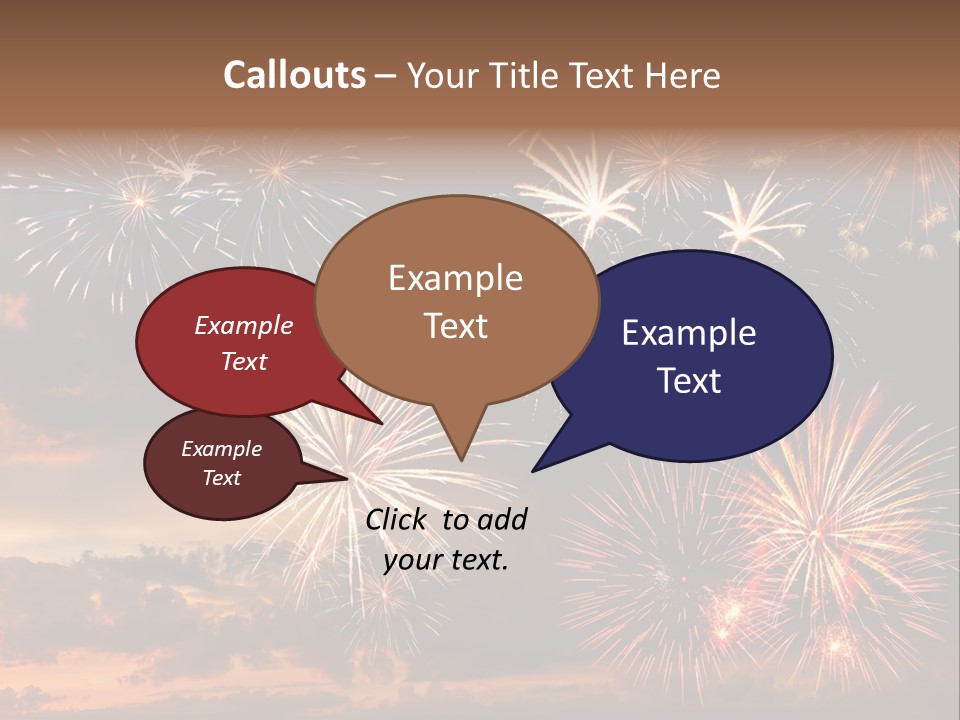 A Fireworks Display With A Sky Background PowerPoint Template