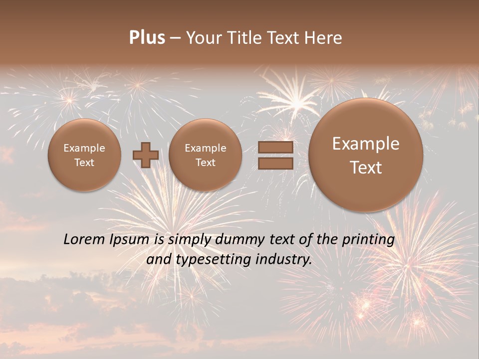 A Fireworks Display With A Sky Background PowerPoint Template