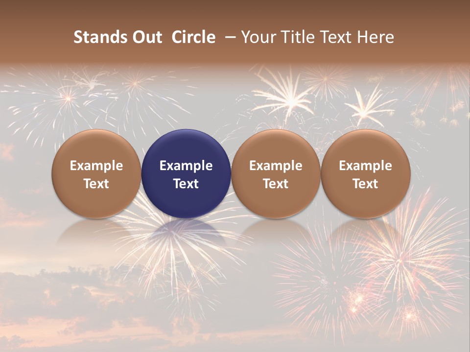 A Fireworks Display With A Sky Background PowerPoint Template