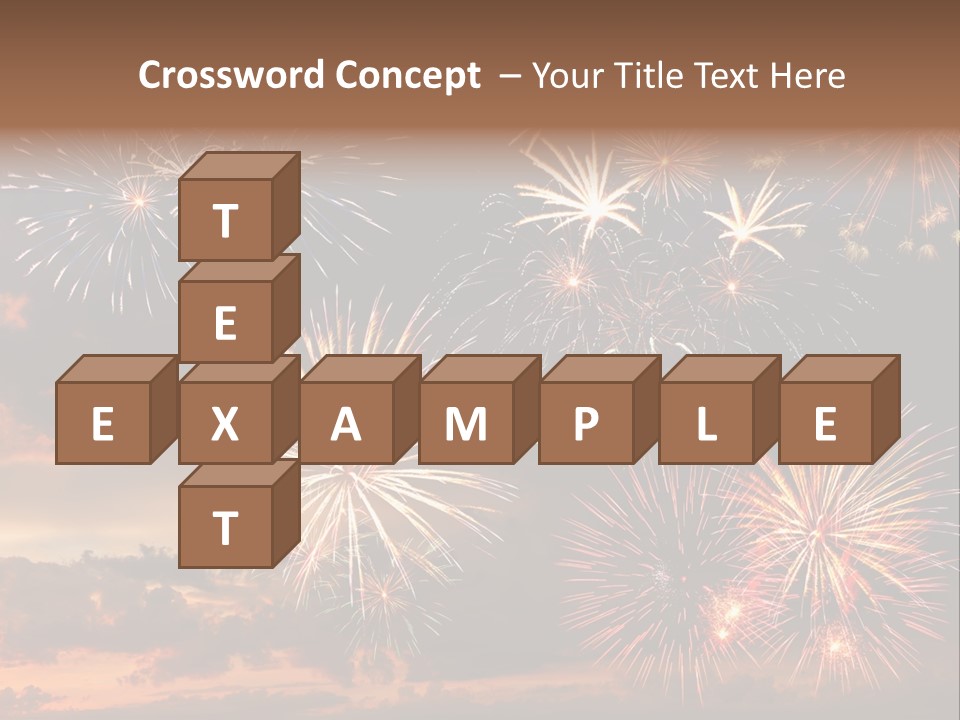 A Fireworks Display With A Sky Background PowerPoint Template