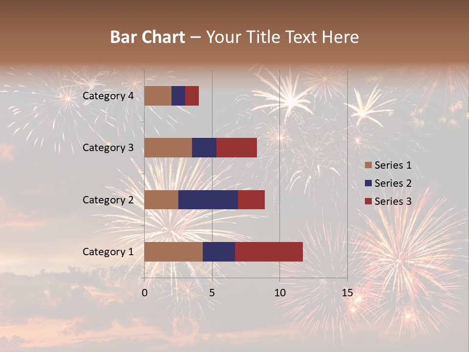 A Fireworks Display With A Sky Background PowerPoint Template