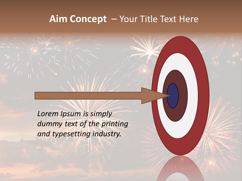 A Fireworks Display With A Sky Background PowerPoint Template