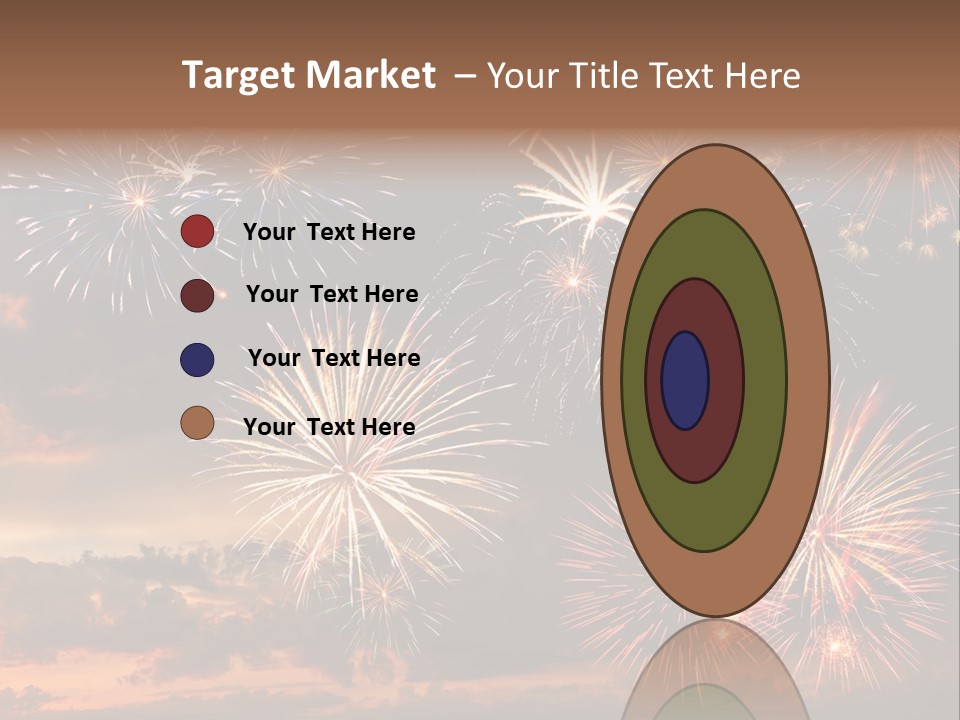 A Fireworks Display With A Sky Background PowerPoint Template