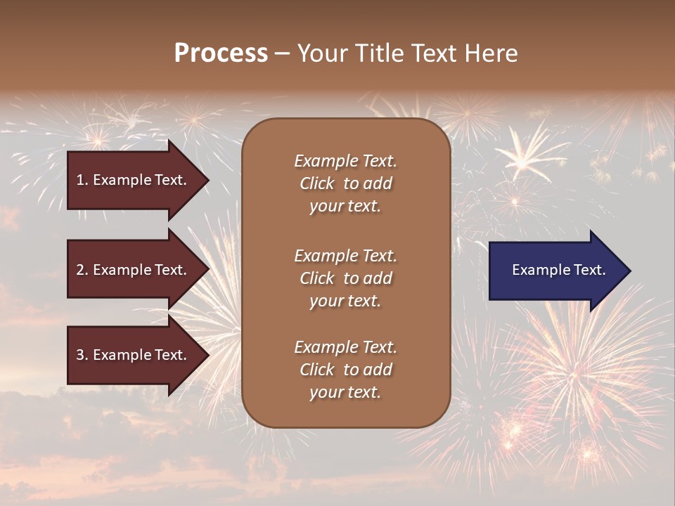 A Fireworks Display With A Sky Background PowerPoint Template