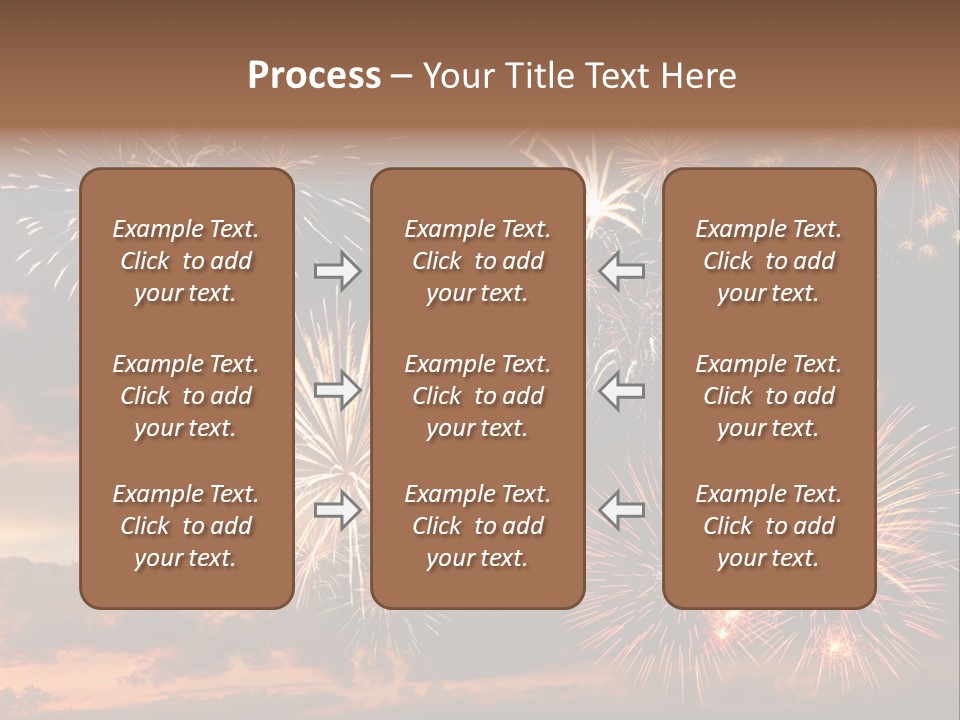 A Fireworks Display With A Sky Background PowerPoint Template