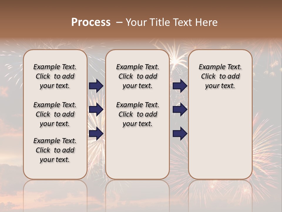 A Fireworks Display With A Sky Background PowerPoint Template
