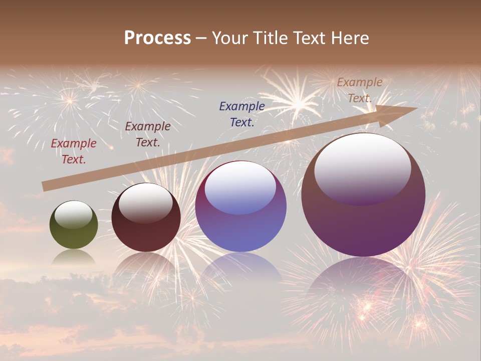 A Fireworks Display With A Sky Background PowerPoint Template