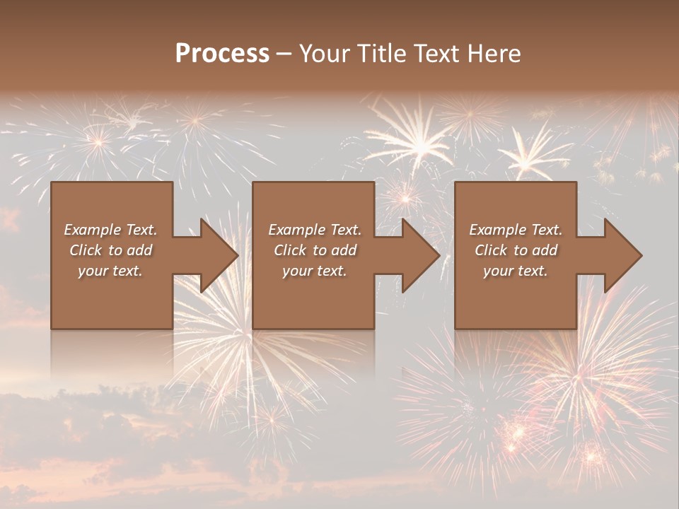 A Fireworks Display With A Sky Background PowerPoint Template