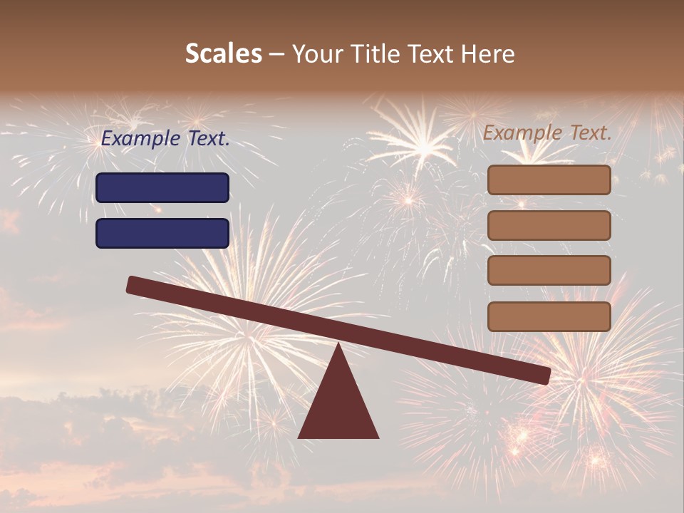 A Fireworks Display With A Sky Background PowerPoint Template