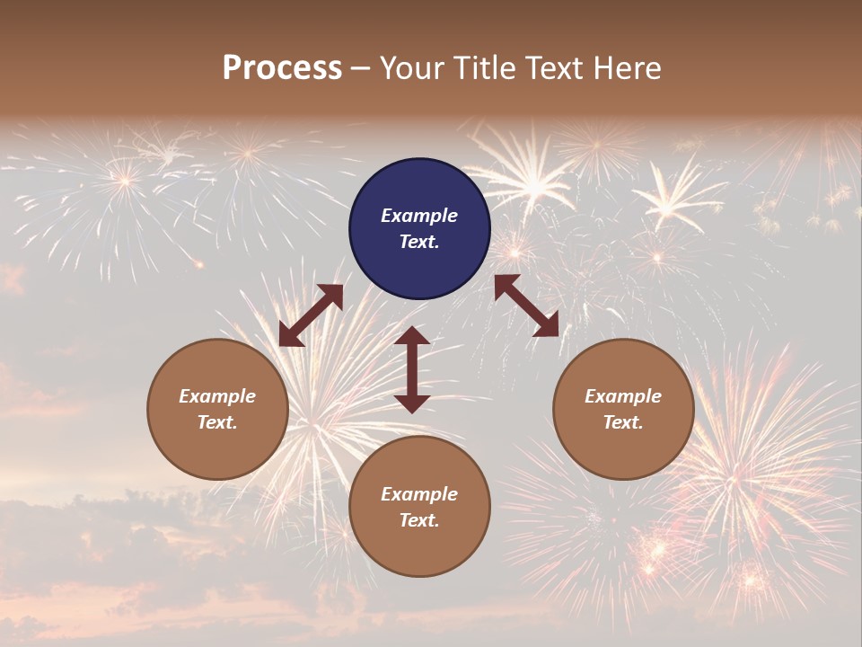 A Fireworks Display With A Sky Background PowerPoint Template