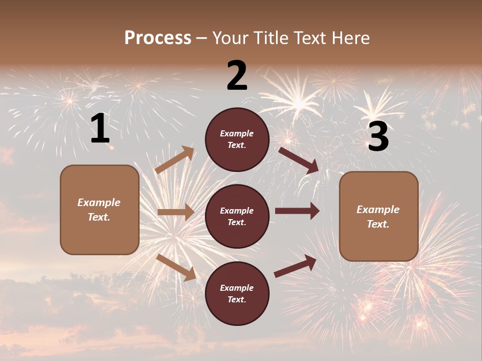 A Fireworks Display With A Sky Background PowerPoint Template