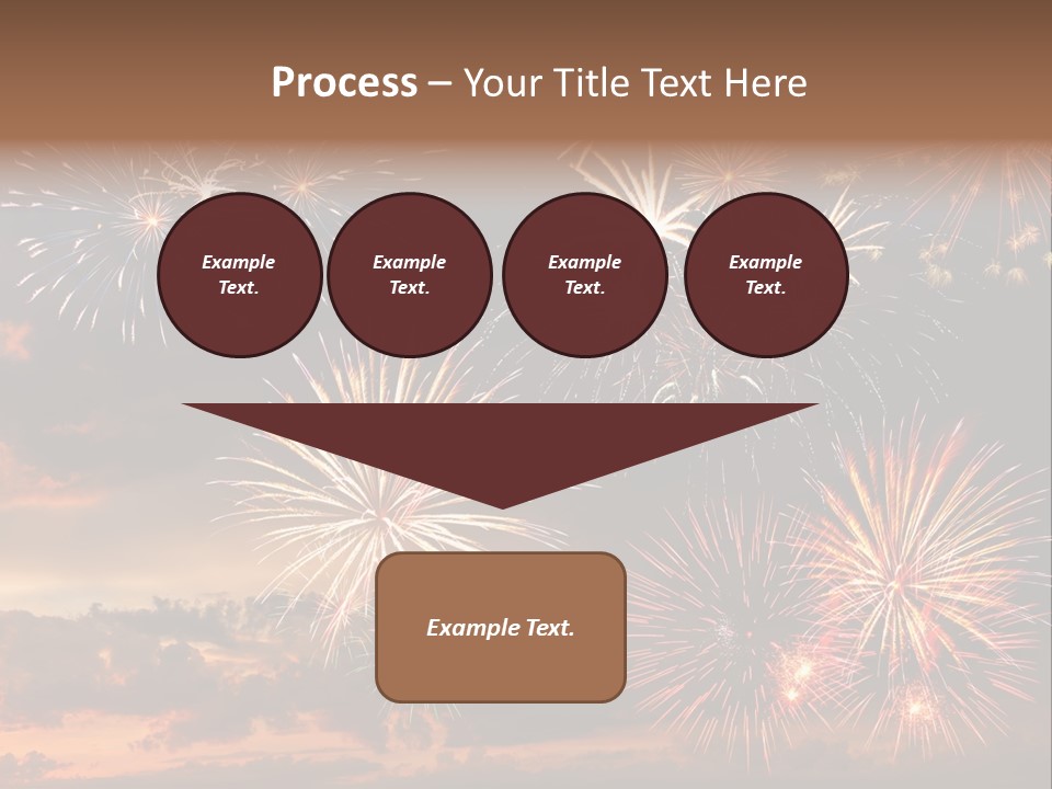 A Fireworks Display With A Sky Background PowerPoint Template