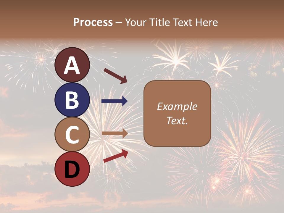 A Fireworks Display With A Sky Background PowerPoint Template