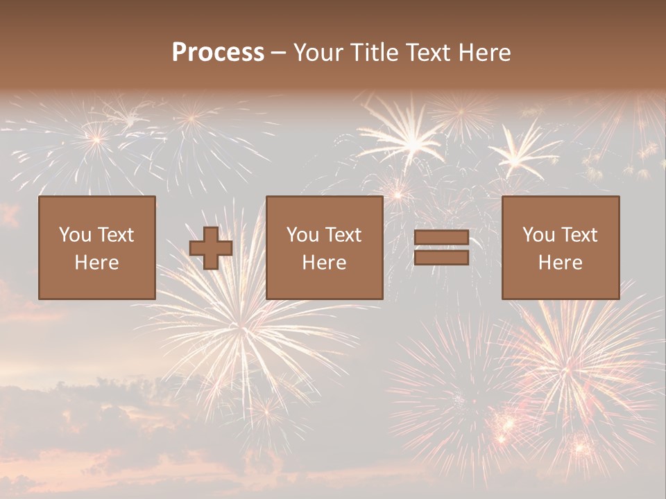 A Fireworks Display With A Sky Background PowerPoint Template