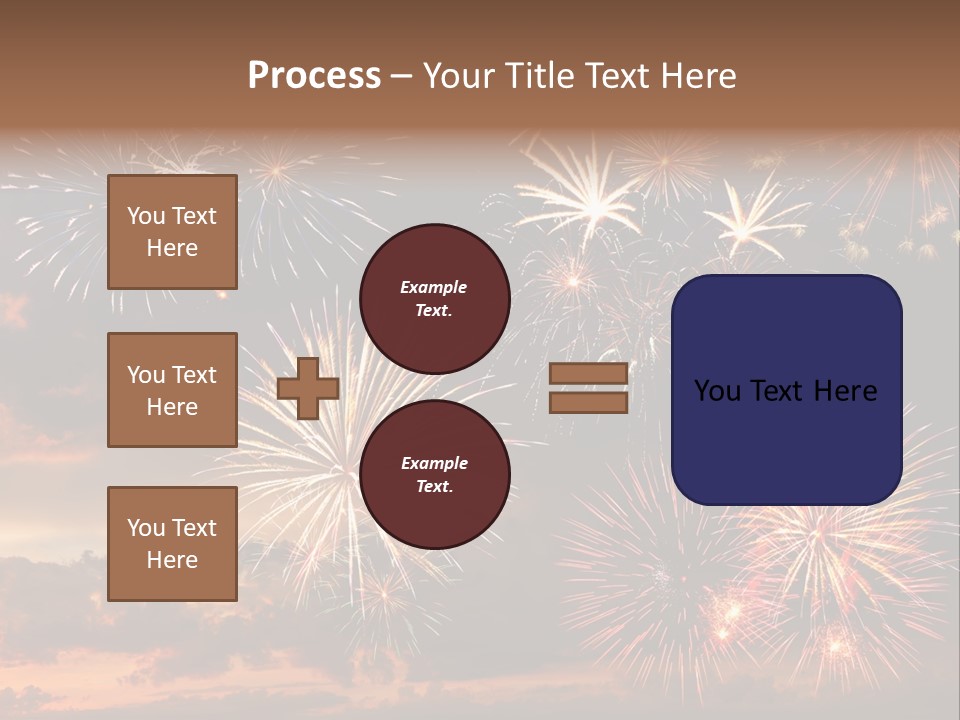 A Fireworks Display With A Sky Background PowerPoint Template