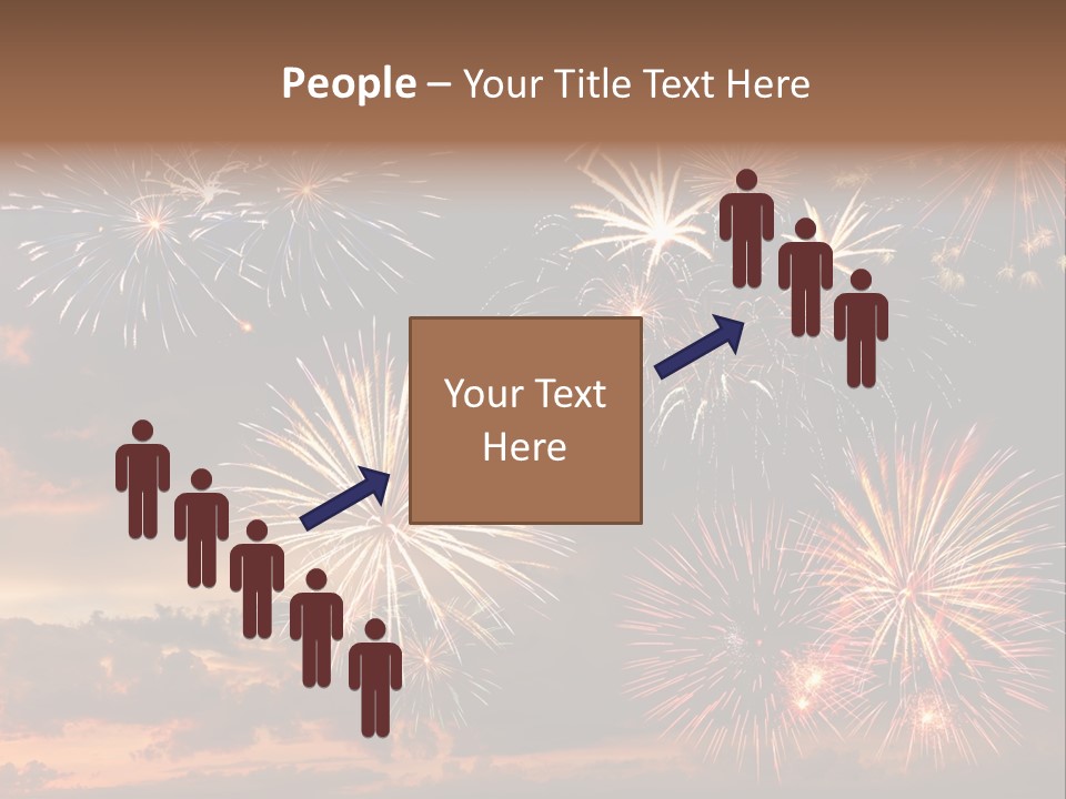 A Fireworks Display With A Sky Background PowerPoint Template