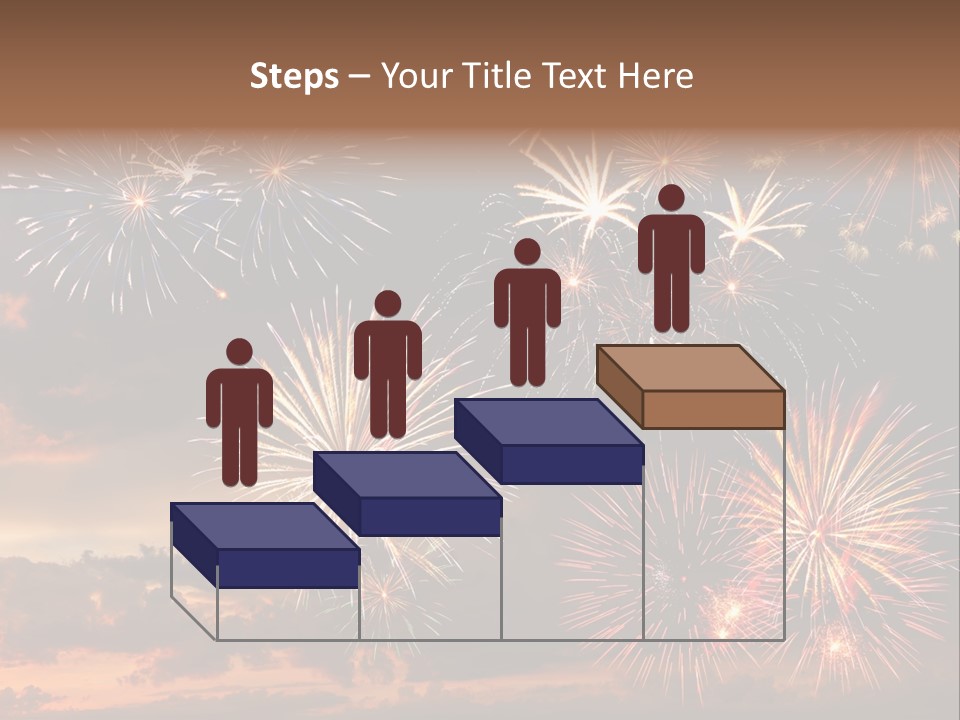 A Fireworks Display With A Sky Background PowerPoint Template