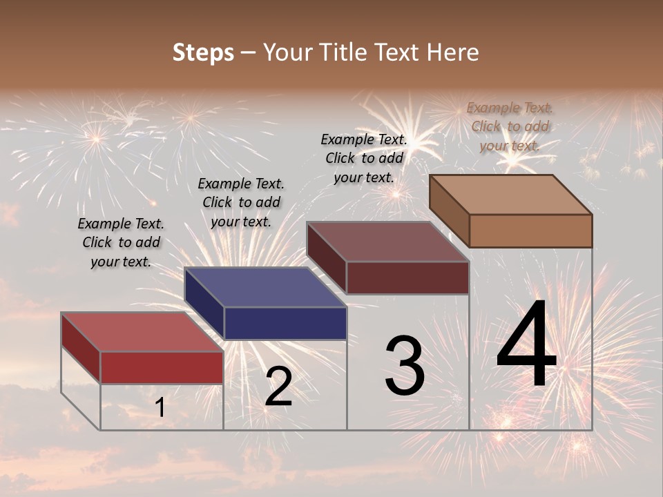 A Fireworks Display With A Sky Background PowerPoint Template
