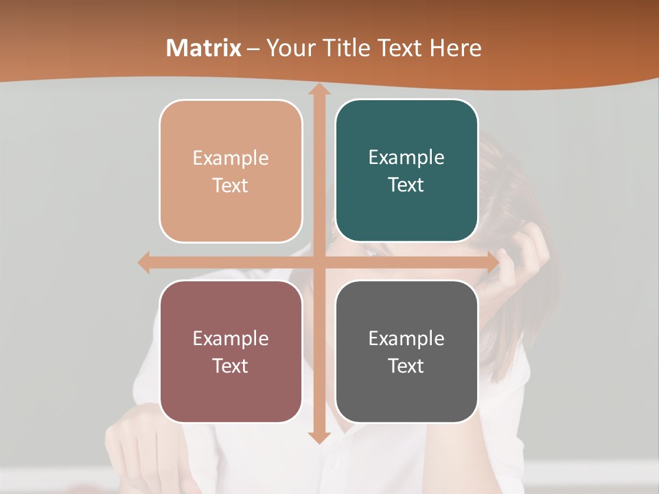 A Woman Sitting At A Desk Writing On A Piece Of Paper PowerPoint Template