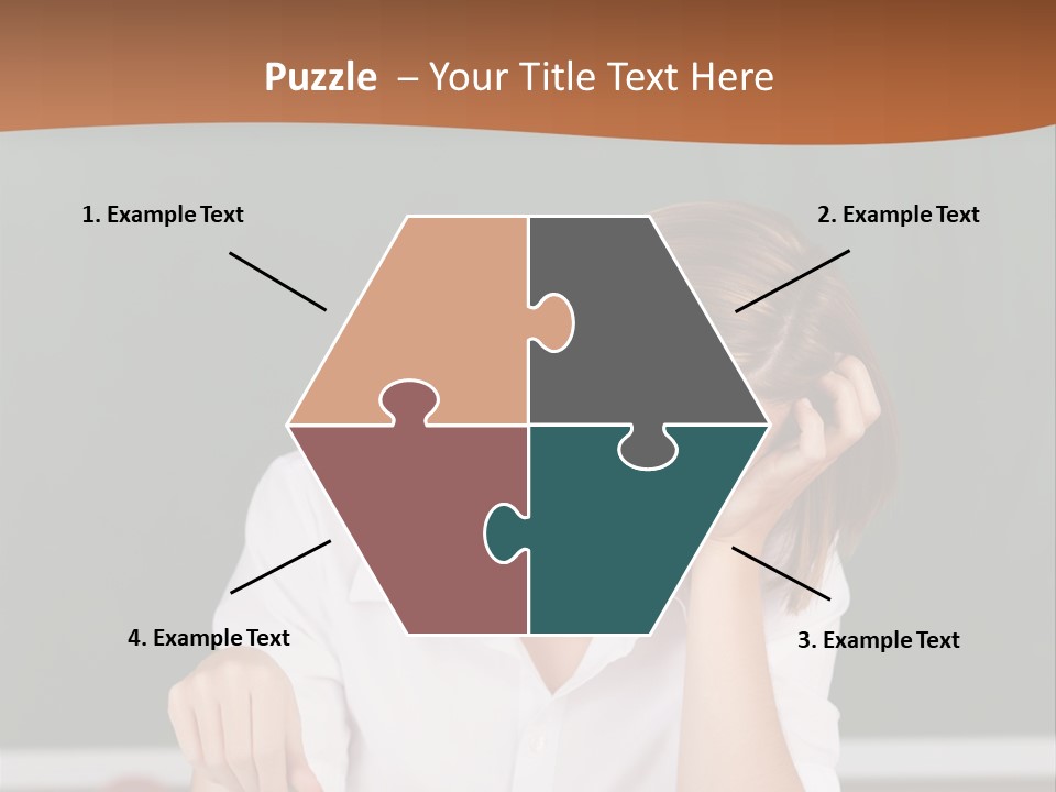 A Woman Sitting At A Desk Writing On A Piece Of Paper PowerPoint Template