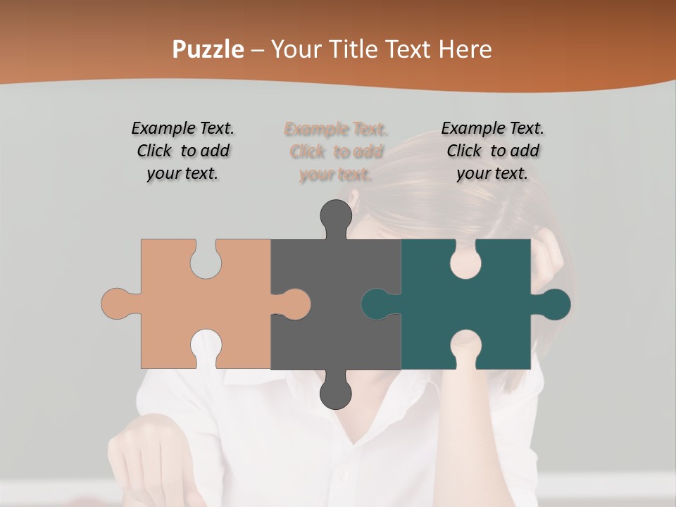 A Woman Sitting At A Desk Writing On A Piece Of Paper PowerPoint Template