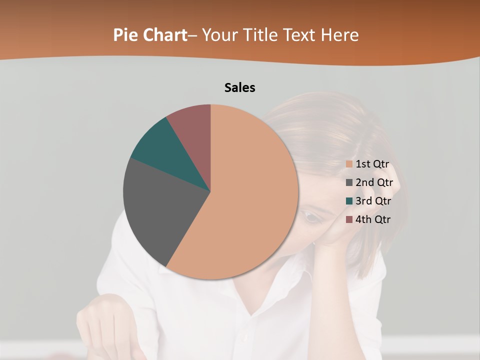 A Woman Sitting At A Desk Writing On A Piece Of Paper PowerPoint Template