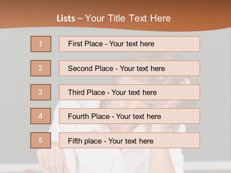 A Woman Sitting At A Desk Writing On A Piece Of Paper PowerPoint Template