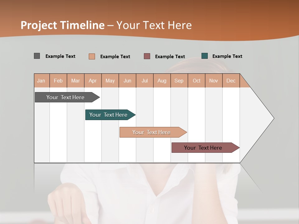 A Woman Sitting At A Desk Writing On A Piece Of Paper PowerPoint Template