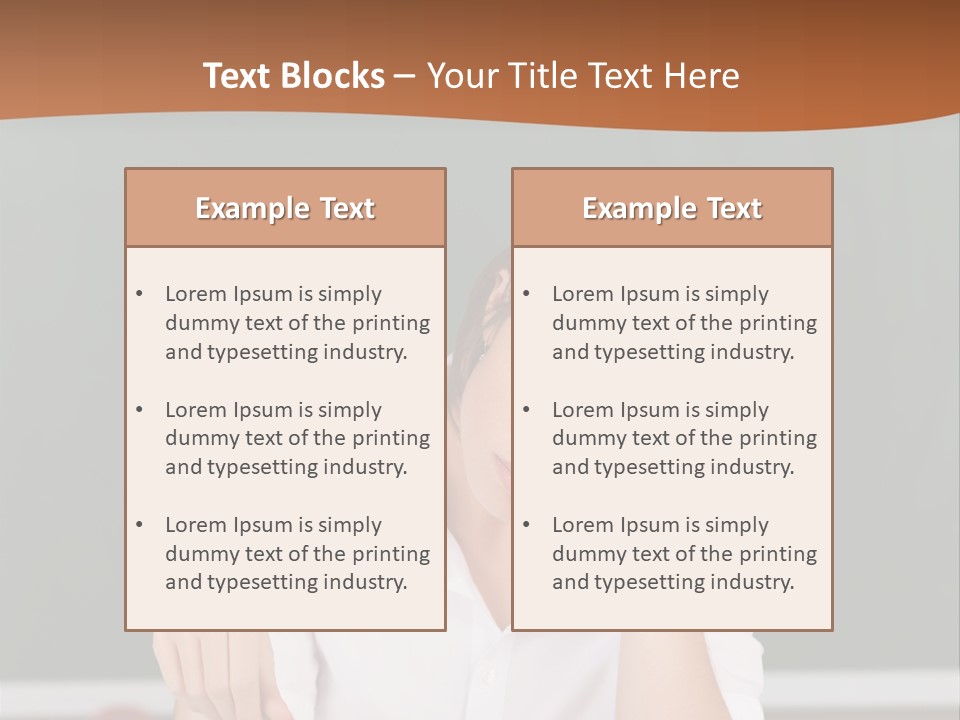 A Woman Sitting At A Desk Writing On A Piece Of Paper PowerPoint Template